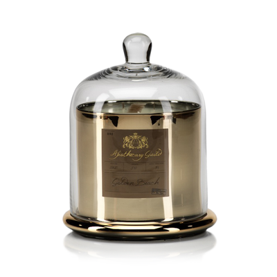 product image for golden beach scented candle in glass jar w bell cloche by zodax ig 2273 1 84