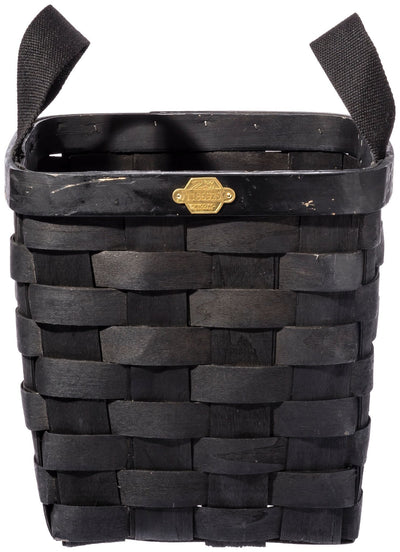 product image for wooden basket black square design by puebco 7 96