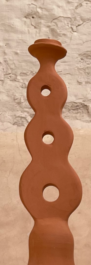 media image for Moroccan Unglazed Terracotta Candle Holder- Infinity 271