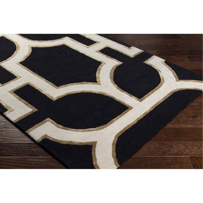 product image for Intermezzo INE-1000 Hand Tufted Rug in Black & Cream by Surya 56