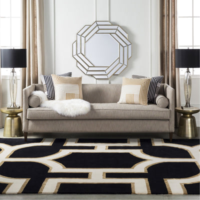 product image for Intermezzo INE-1000 Hand Tufted Rug in Black & Cream by Surya 73