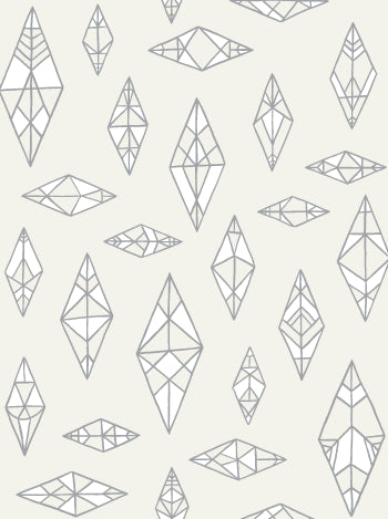 product image for Indian Summer Wallpaper in Cream, Silver, and White design by Thatcher Studio 6