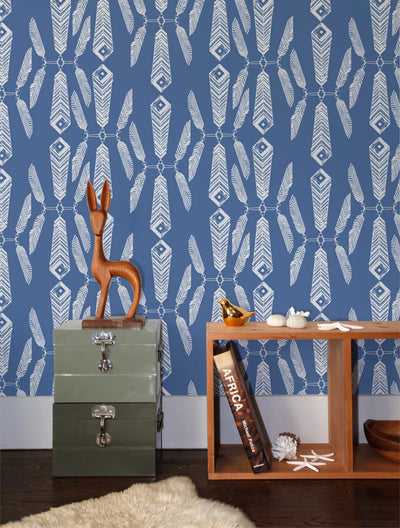 product image for Indian Summer Wallpaper in Lagoon design by Aimee Wilder 39
