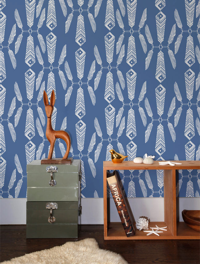media image for Indian Summer Wallpaper in Lagoon design by Aimee Wilder 25