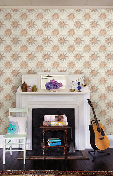 media image for Iris Coral Shibori Wallpaper from the Kismet Collection by Brewster Home Fashions 231