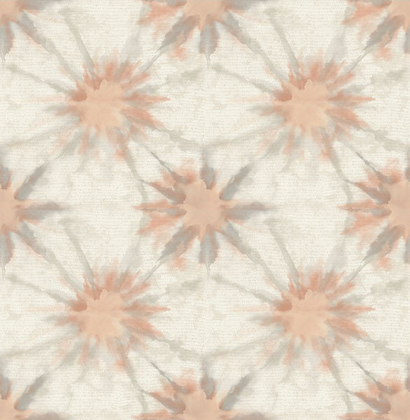 media image for Iris Coral Shibori Wallpaper from the Kismet Collection by Brewster Home Fashions 210