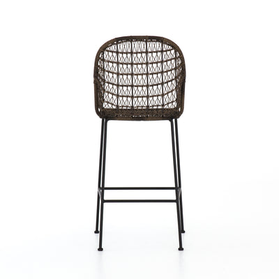 product image for Bandera Outdoor Woven Barstool in Distressed Grey by BD Studio 20