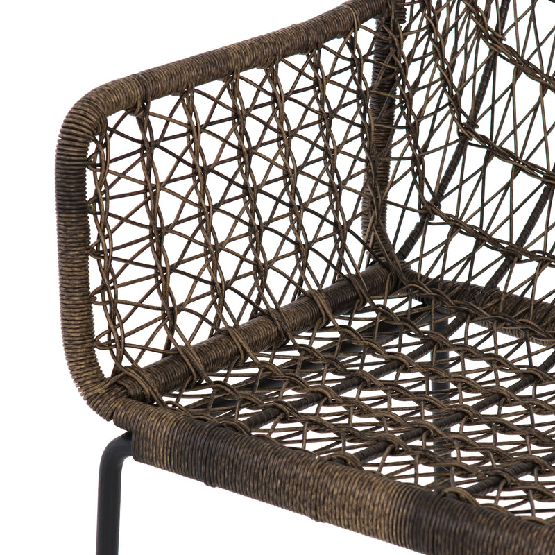 media image for Bandera Outdoor Woven Barstool in Distressed Grey by BD Studio 223