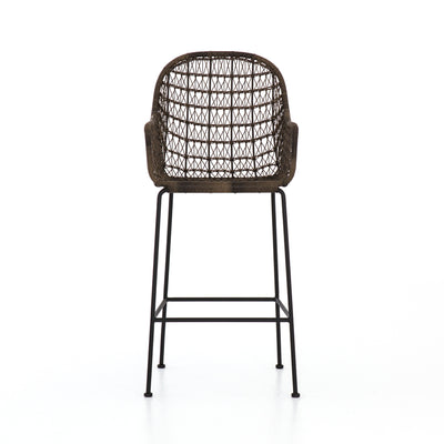 product image for Bandera Outdoor Woven Barstool in Distressed Grey by BD Studio 44