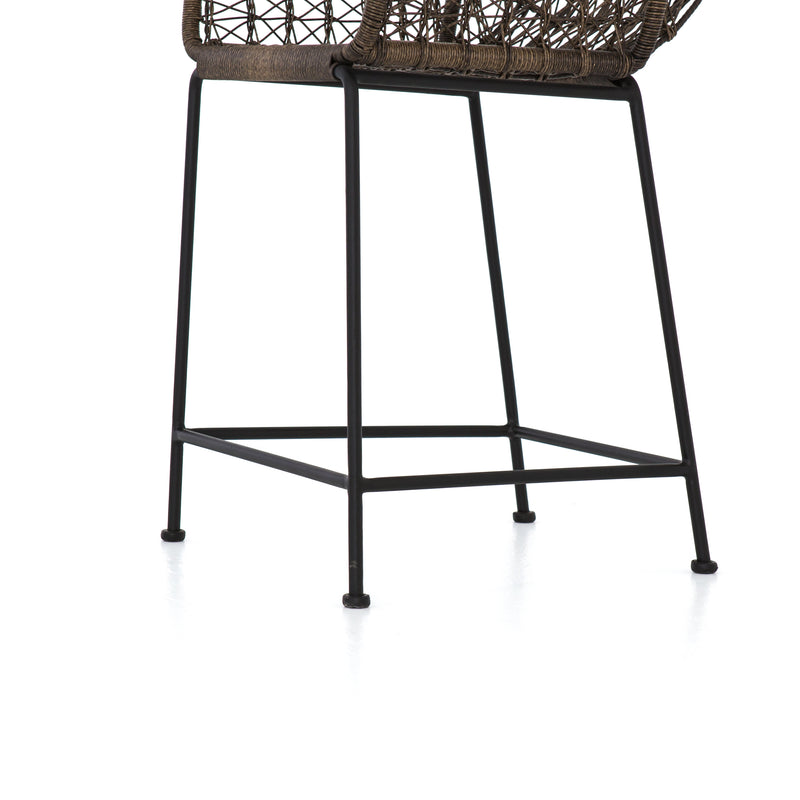 media image for Bandera Outdoor Woven Counter Stool in Distressed Grey by BD Studio 28
