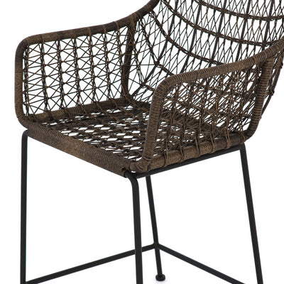 product image for Bandera Outdoor Woven Counter Stool in Distressed Grey by BD Studio 40