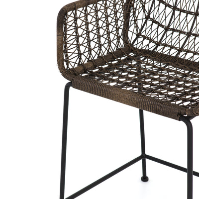 product image for Bandera Outdoor Woven Counter Stool in Distressed Grey by BD Studio 4