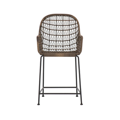 product image for Bandera Outdoor Woven Counter Stool in Distressed Grey by BD Studio 59