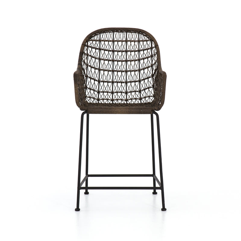 media image for Bandera Outdoor Woven Counter Stool in Distressed Grey by BD Studio 250