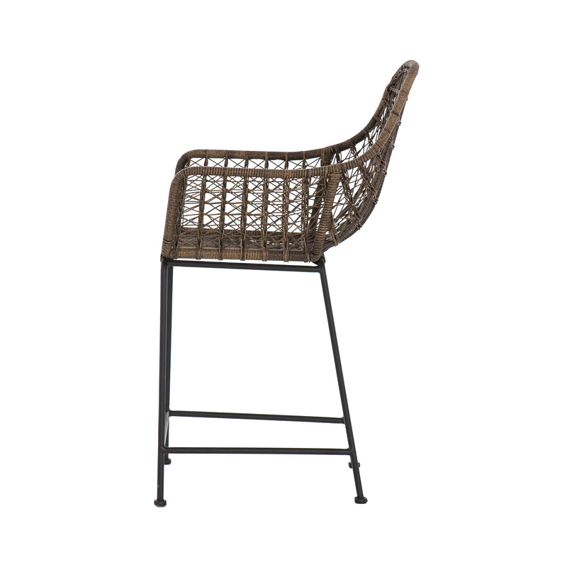 media image for Bandera Outdoor Woven Counter Stool in Distressed Grey by BD Studio 266