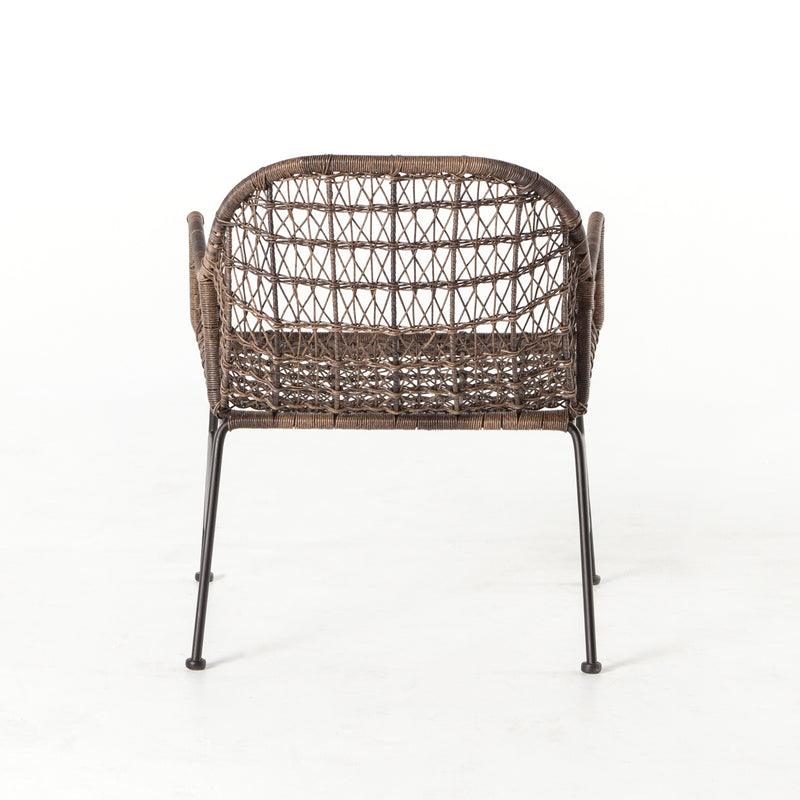 media image for Bandera Outdoor Woven Club Chair in Distressed Grey by BD Studio 269