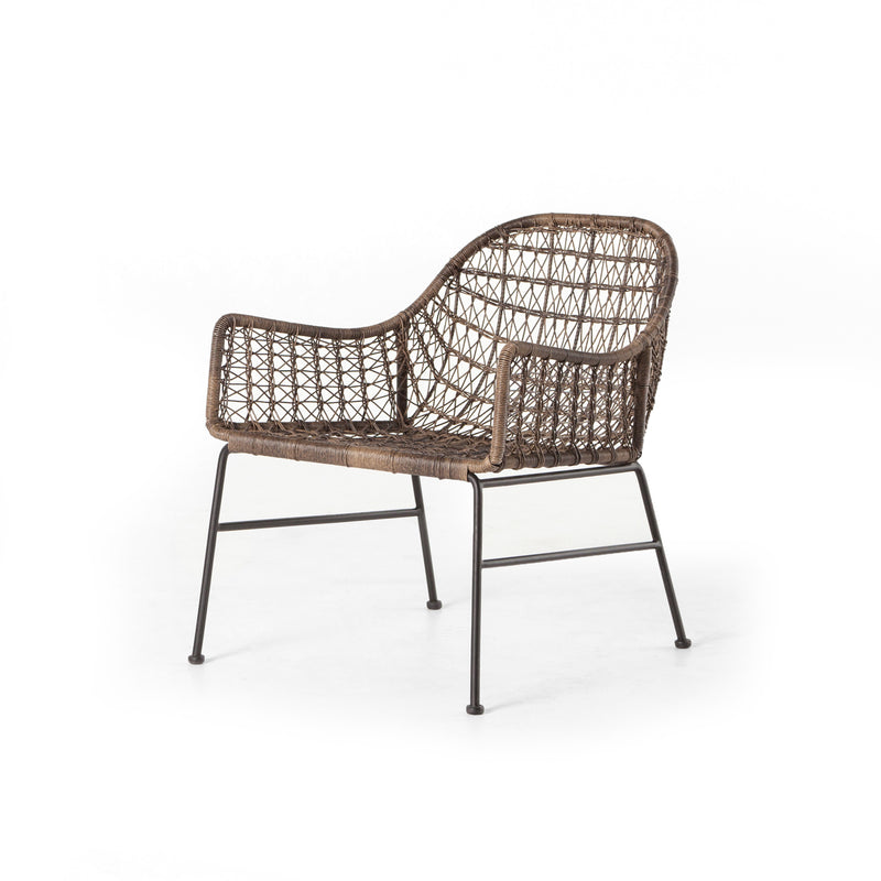 media image for Bandera Outdoor Woven Club Chair in Distressed Grey by BD Studio 272