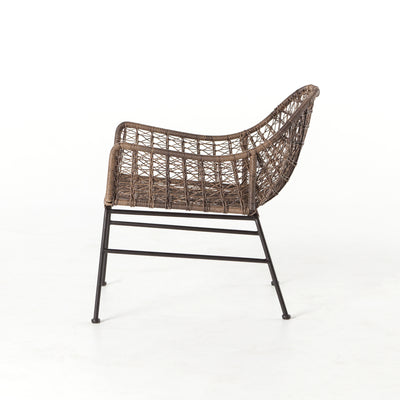 product image for Bandera Outdoor Woven Club Chair in Distressed Grey by BD Studio 40
