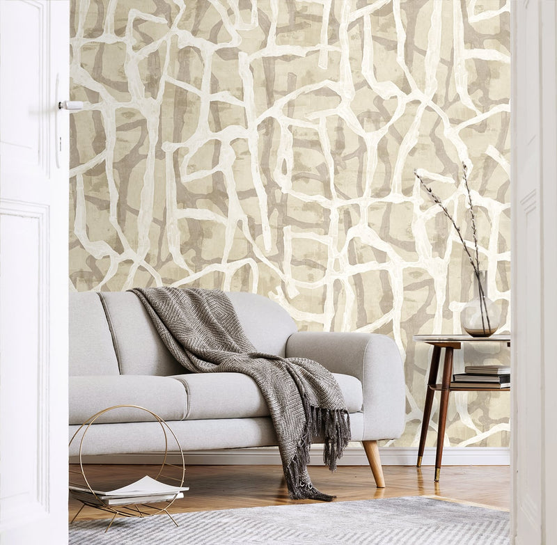 media image for Jouji Cafe Latte Wall Mural from the Japandi Collection by Seabrook Wallcoverings 275