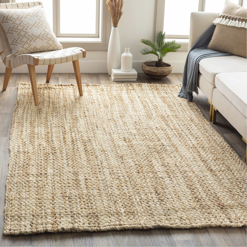 media image for Jute Woven JS-1001 Hand Woven Rug in Wheat & Cream by Surya 232