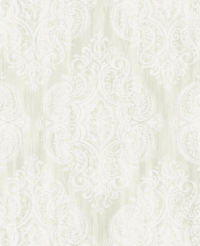 product image of Jackman Damask Wallpaper in Metallic and Neutrals by Carl Robinson for Seabrook Wallcoverings 529