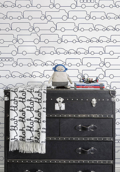 product image for Jam Wallpaper in Navy by Marley + Malek Kids 75