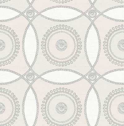 product image of James Circles Wallpaper in Ivory and Neutrals by Carl Robinson for Seabrook Wallcoverings 59