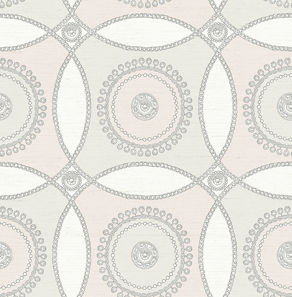 media image for James Circles Wallpaper in Ivory and Neutrals by Carl Robinson for Seabrook Wallcoverings 289