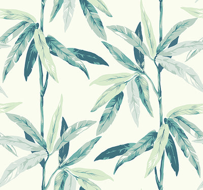 product image for Janson Floral Wallpaper in Ivory and Soft Blues by Carl Robinson for Seabrook Wallcoverings 52