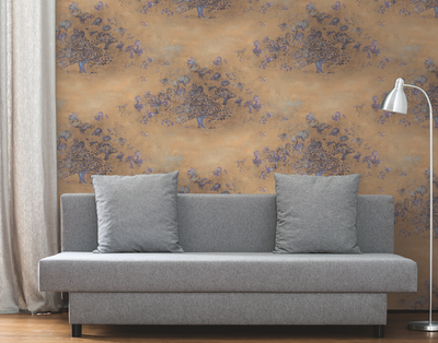 product image for Japanese Tree Wallpaper in Gold, Purple, and Blue from the Transition Collection by Mayflower 94
