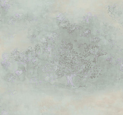 product image of Japanese Tree Wallpaper in Purple, Green, and Grey from the Transition Collection by Mayflower 54
