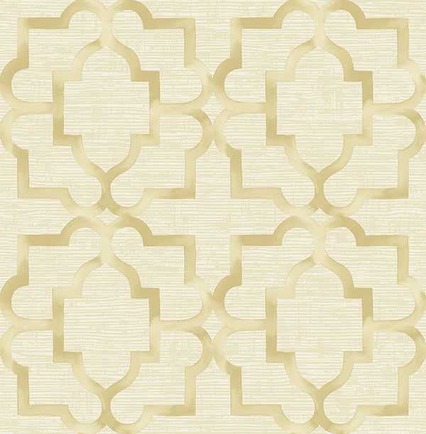 media image for Jarrett Geometric Wallpaper in Gold and Off-White by Carl Robinson for Seabrook Wallcoverings 277