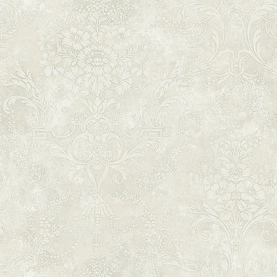 product image of Jeffreys Floral Wallpaper in Greys and White by Carl Robinson for Seabrook Wallcoverings 527