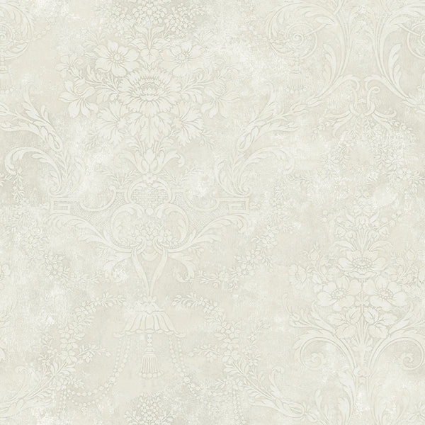 media image for Jeffreys Floral Wallpaper in Greys and White by Carl Robinson for Seabrook Wallcoverings 26