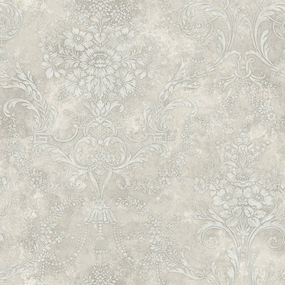 product image of Jeffreys Floral Wallpaper in Greys by Carl Robinson for Seabrook Wallcoverings 557