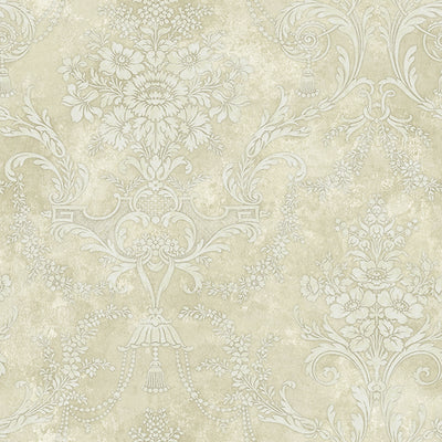 product image of Jeffreys Floral Wallpaper in Off-White and Beiges by Carl Robinson for Seabrook Wallcoverings 517