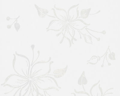 product image of Joyful Floral Wallpaper in Ivory and White design by BD Wall 525