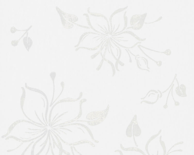 media image for Joyful Floral Wallpaper in Ivory and White design by BD Wall 230