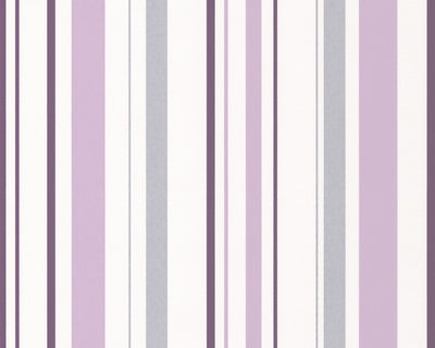 product image for Joyful Stripes Wallpaper in Purple design by BD Wall 76