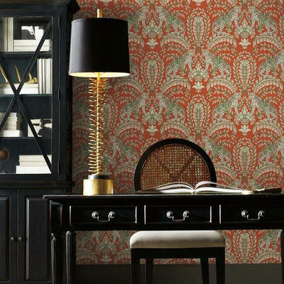 product image for Jungle Leopard Wallpaper in Orange from the Ronald Redding 24 Karat Collection by York Wallcoverings 13