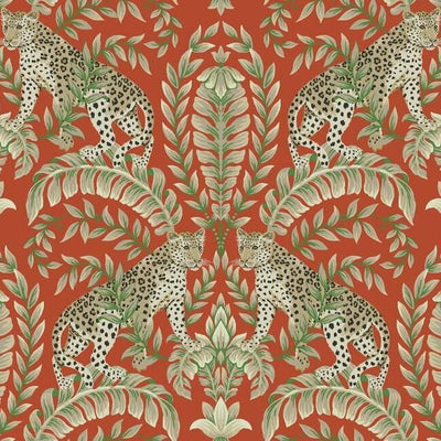 product image for Jungle Leopard Wallpaper in Orange from the Ronald Redding 24 Karat Collection by York Wallcoverings 17