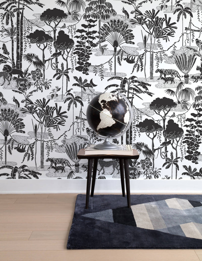 media image for Jungle Dream Wallpaper in Charcoal design by Aimee Wilder 210