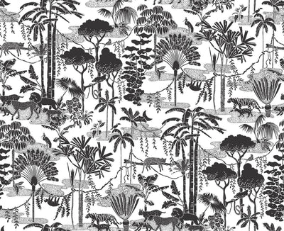 product image for Jungle Dream Wallpaper in Charcoal design by Aimee Wilder 27