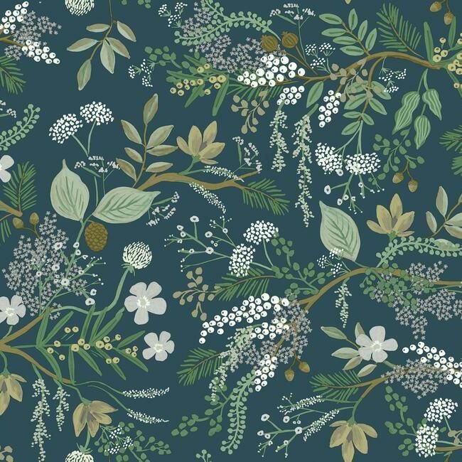 media image for Juniper Forest Wallpaper in Pine from the Rifle Paper Co. Collection by York Wallcoverings 252