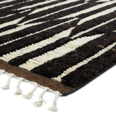 product image for Keoka Quest Hand Knotted Dark Brown & Ivory Rug 2 89