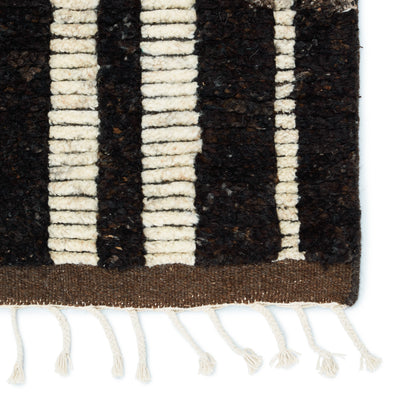 product image for Keoka Quest Hand Knotted Dark Brown & Ivory Rug 4 85