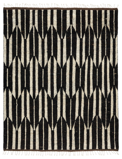 product image for Keoka Quest Hand Knotted Dark Brown & Ivory Rug 1 66