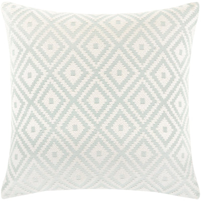 product image of Kanga KGA-003 Jacquard Square Pillow in Mint & Cream by Surya 576