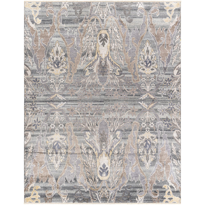 media image for Kushal KUS-2301 Hand Knotted Rug in Light Grey by Surya 240