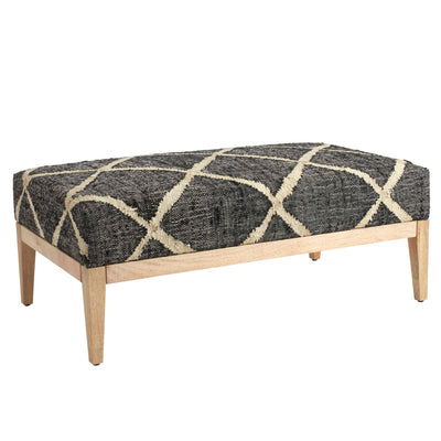product image for kali black freida rug bench by annie selke ash12140 rbr 1 23